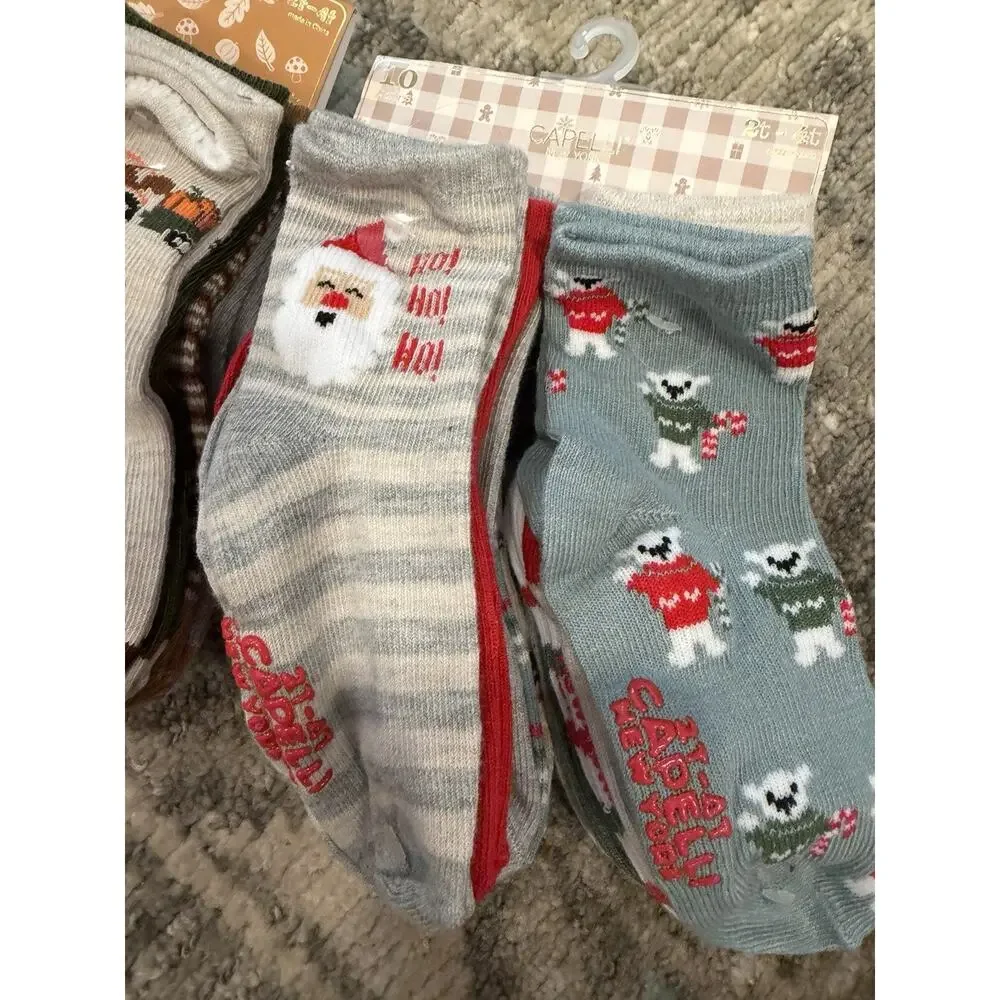 Capelli NY Unisex Kids Non Slip Socks 20 Pairs 2t-4T NIB NWT